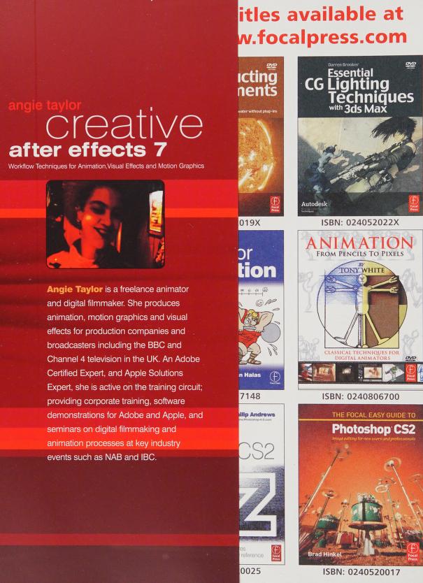 Creative after effects 7 : workflow techniques for animation, visual effects  and motion graphics : Taylor, Angie : Free Download, Borrow, and Streaming  : Internet Archive